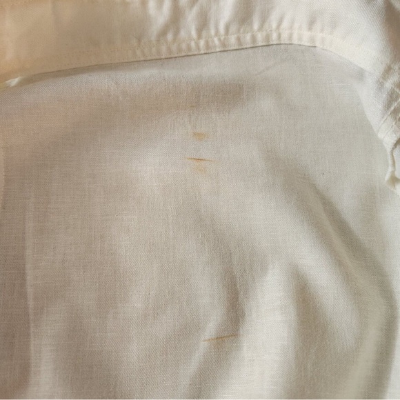 Madewell Princess Seamed Midi Shift Dress Sz L Ivory Linen Cotton Sundress - Picture 5 of 8